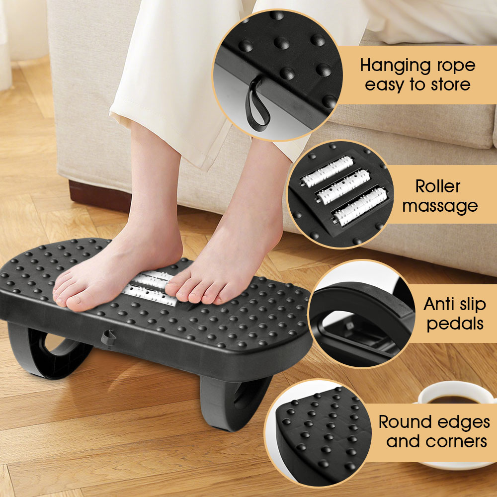 Footrest Under Desk - Bangku Kaki Kantor Rumah Portabel Ergonomis